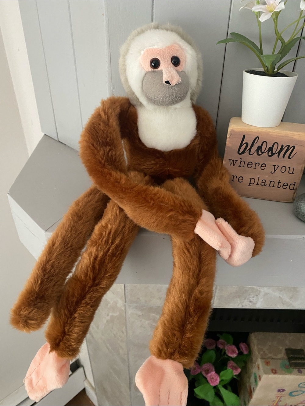 Wild Republic Hanging Squirrel Monkey Plush jungle gifts